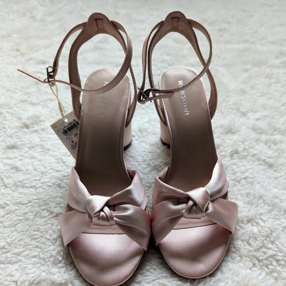 Nude/light pink heeled sandals - Picture 2 of 3